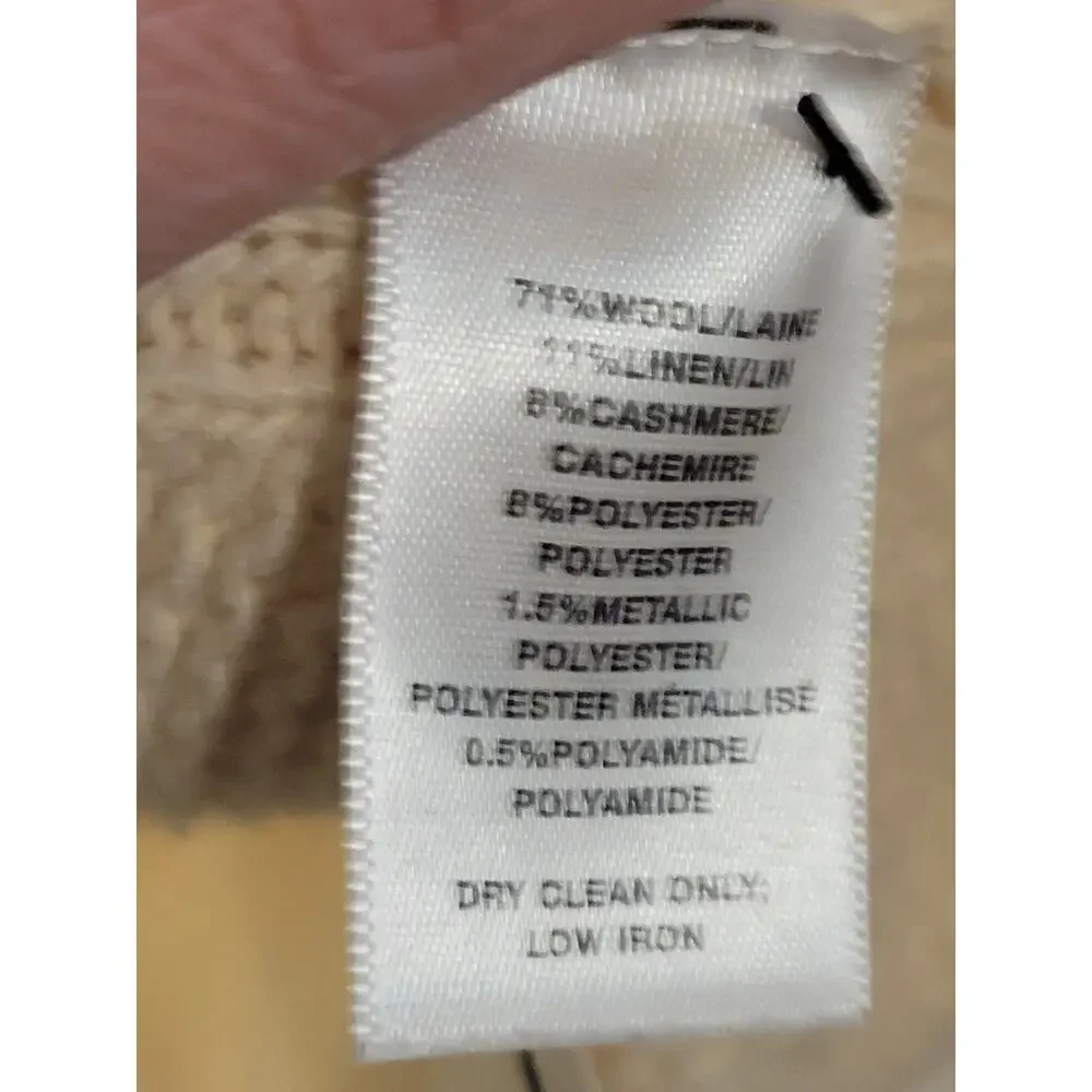 LAFAYETTE Cashmere linen & wool sparkle sweater. S - Picture 6 of 6